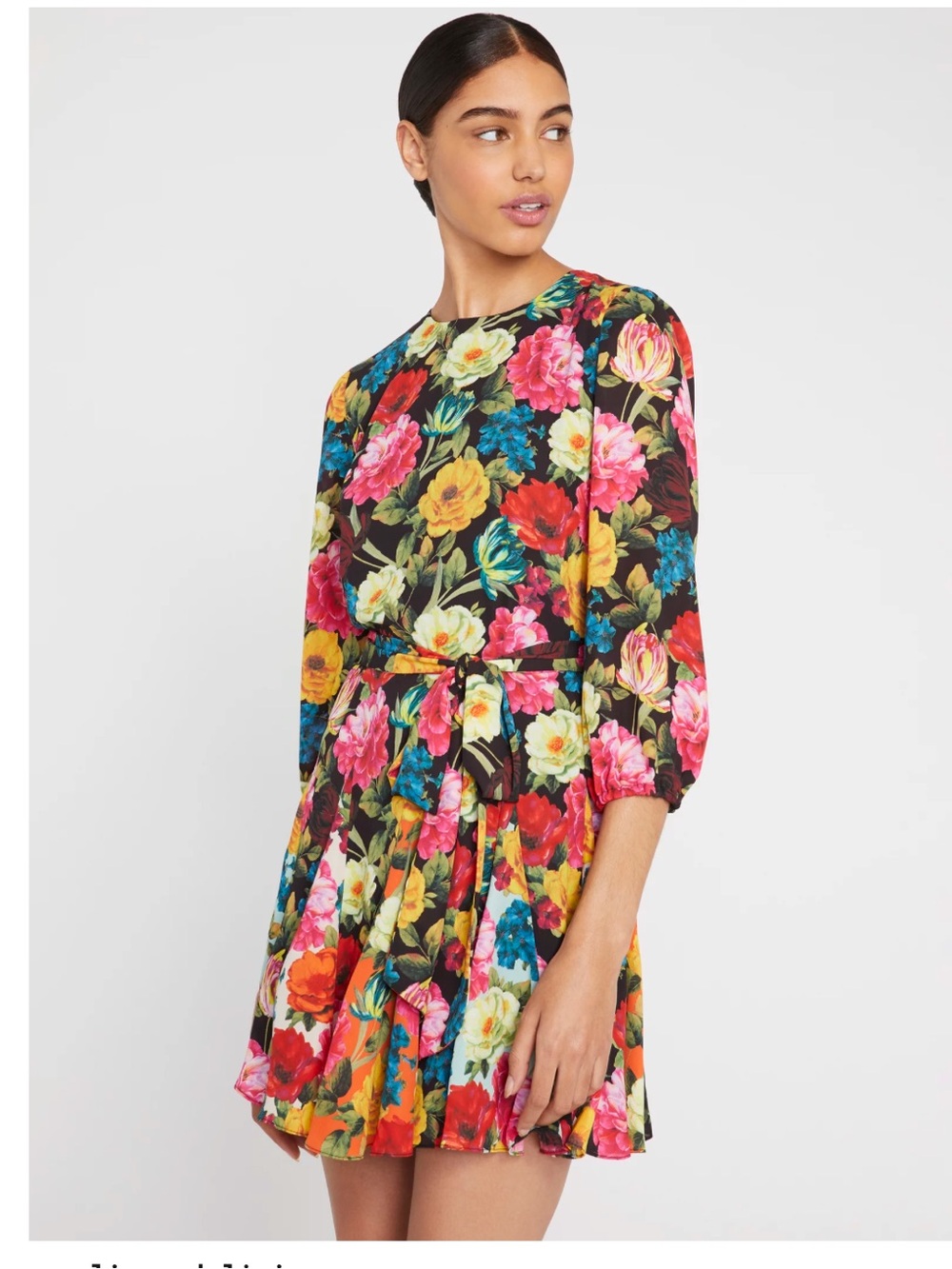 Alice + Olivia Mina Puff Sleeve
Godet Dress